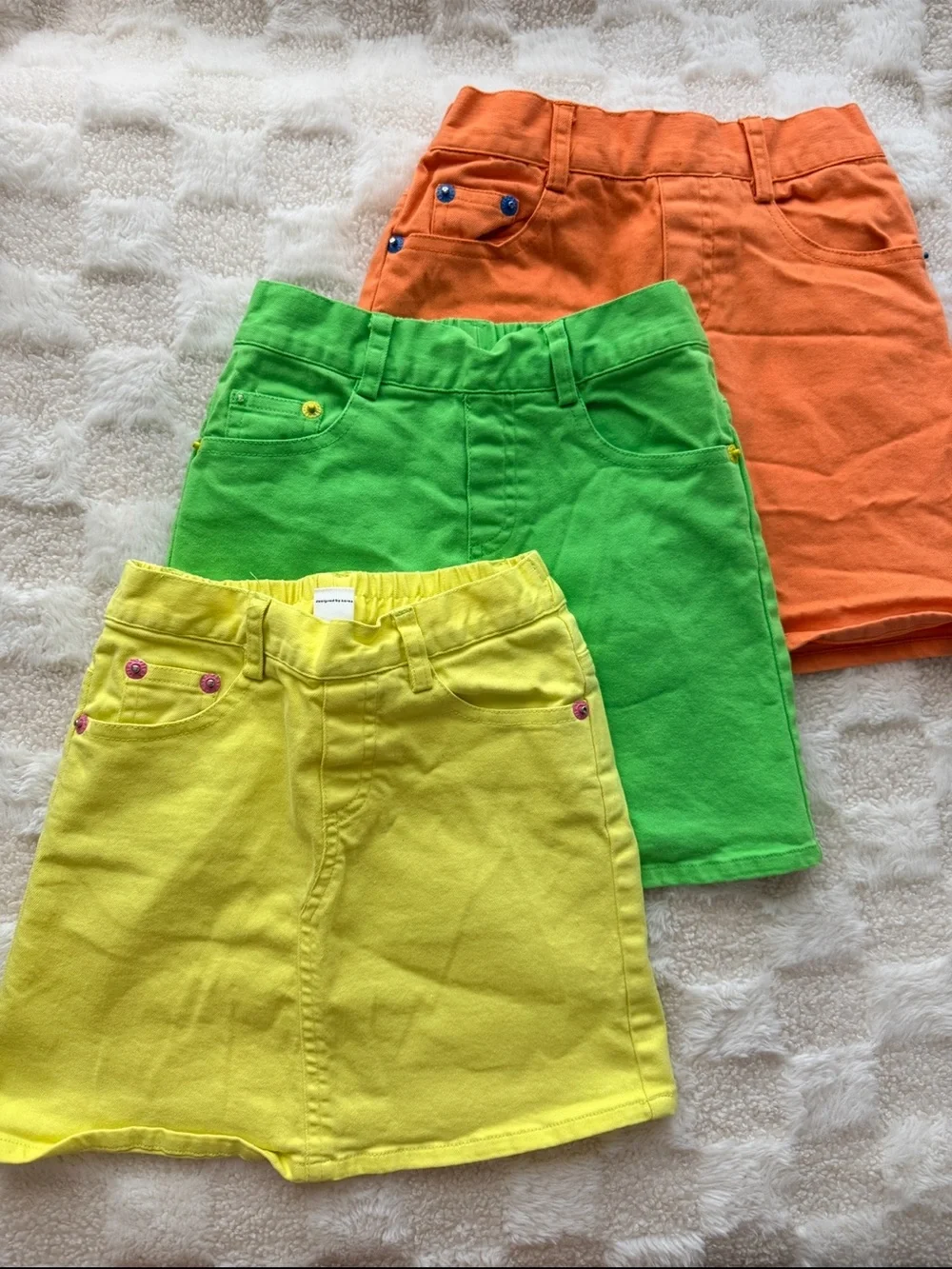 Dino Bebe Kids Pastel Bright Color Skirt - Yellow, Green, Orange Kids size 5-6